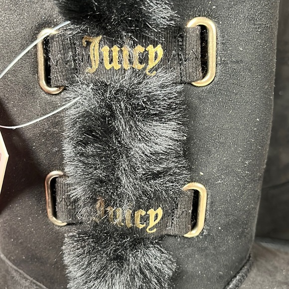 NWT Juicy Couture Juicy Couture Womens Koded Faux Fur Black 6M - Picture 6 of 10